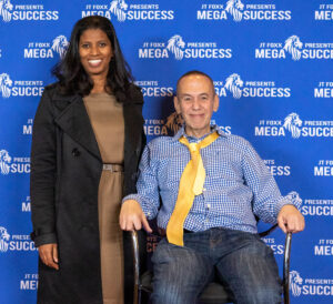 Almaz Andezion with Gilbert Gottfried