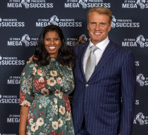 Almaz Andezion with Dolf Lundgren