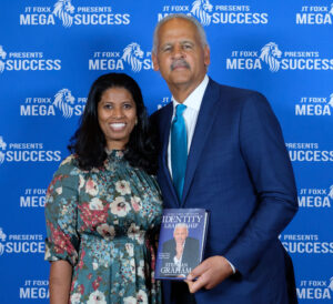 Almaz Andezion with Stedman Graham